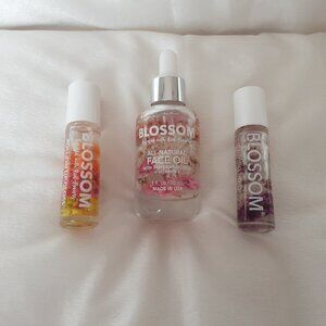 "Blossom" All Natural Face Oil & 2 lip Gloss Infused w/ Real Flowers